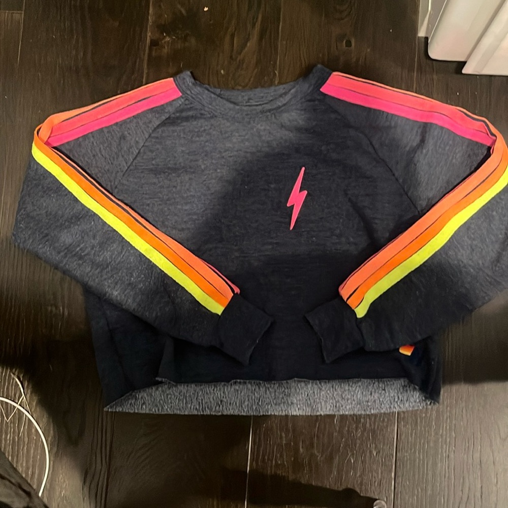 Aviator nation cropped sweatshirt